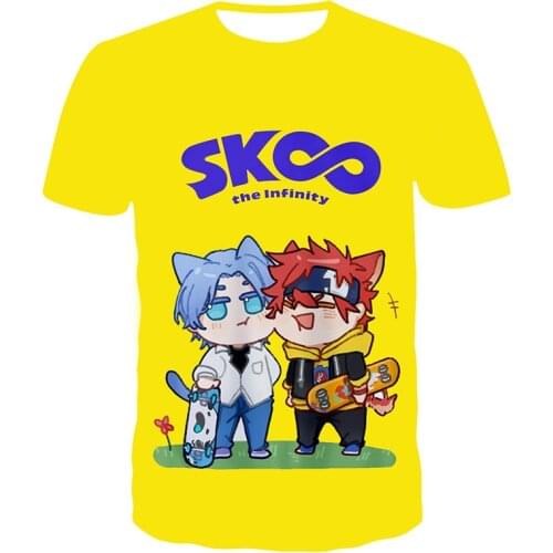 Anime SK8 The Infinity 3D T Shirt Boy Girl Student Tee Tops Men Women Cool Breathable Short Sleeve Teenager Clothing Tee Shirt