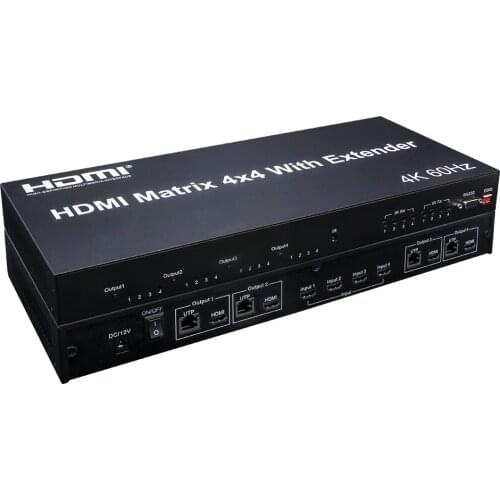 HDMI 4X4 HDMI Matrix extender 4K HDMI 4X4 Matrix over ethernet cat5e/6 cable hdmi matrix switcher over cat5/cat6