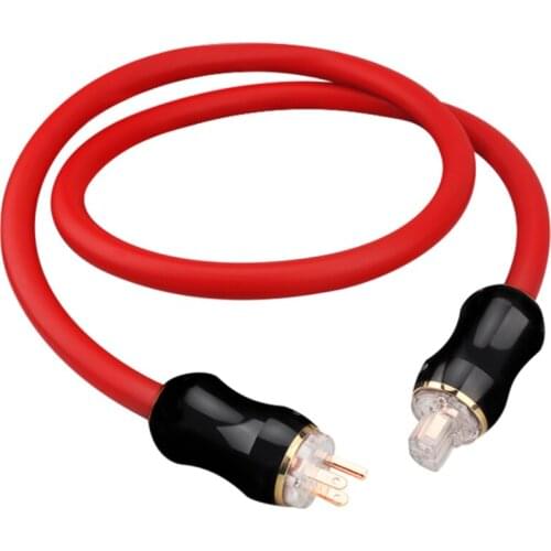 HiFi Audio Copper Conductor Gold Palted Power Cord CD Amplifier Amp EU/US/AU Power Plug Cable HIFI AC Mains Power Cable