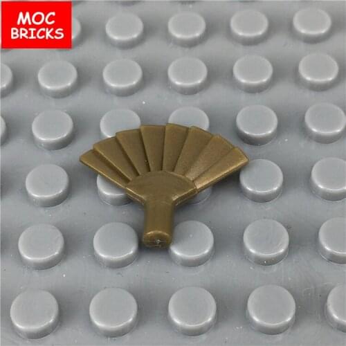 20pcs/lot MOC Bricks Bronze Utensil Hand Fan fit with 93553 NEW DIY Educational Building Blocks Toys kid gift best gifts