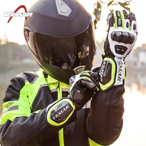 Top Touch screen leather riding off-road gloves racing gloves/motorcycle gloves/cycling full finger gloves waterproof windproof