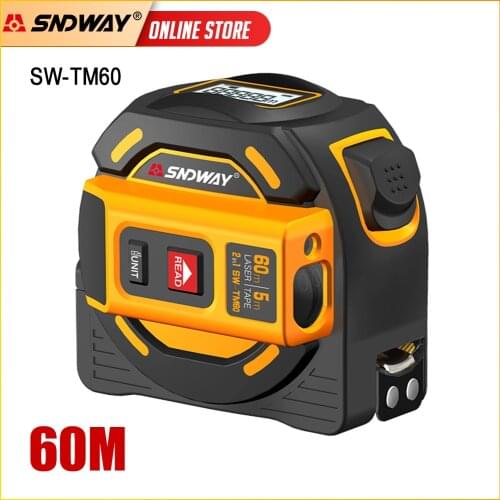 SNDWAY Laser Distance Meter Laser Rangefinder 40M 60M Self-Locking Laser Tape Measure Ruler Survey Tool Range Finder