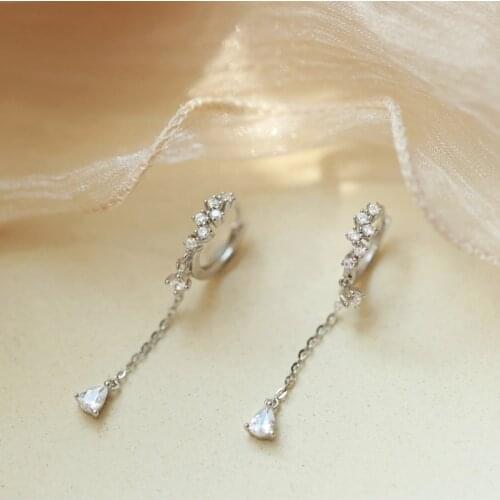 Luckydays Earing Simple Retro Drop Earrings Crystals Ear Hooks All-Match Temperament Jewelry for Women Wedding Party Gifts