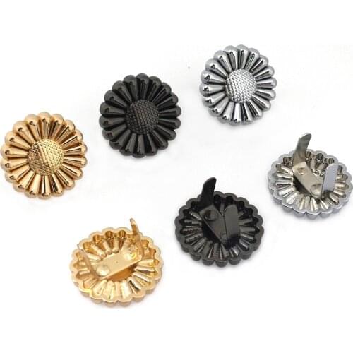 2pcs Metal Sunflower Shape Buckle Fashion Buckle for DIY Leather Craft Bag Strap Belt Handle Shoulder Garments Shoes Accessories