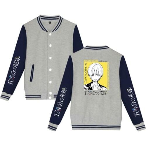 Fashion The Quintessential Quintuplets children animation baseball uniform spring autumn jacket men women jacket sweatshirts