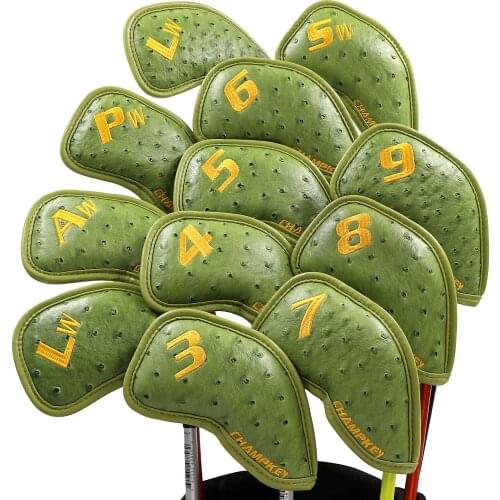NEW Champkey 12pcs Iron Headcover Club Head Cover With Closure Breath Holes On The Surface Golf Putter