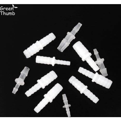 10pcs Outer Dia 4-11.1mm Reduced Pagoda Straight Connector White Plastic Hose Pipe Adapter Air Pump Fish Tank Fittings