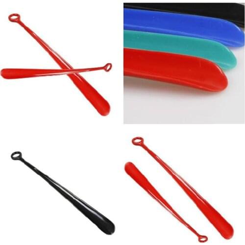 1Pcs 47cm Simple Fashion Shoehorn Plastic Solid Color ProfessionalEasy Reach Flexible Handle Remover Aid Slip Shoe Horn Dropship