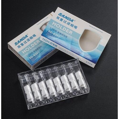 Sanda 2 in 1 2 use For Mens Cigarette and Womens Slim Cigarette disposable Cigarette filters Cigarette Holder 96 filters/lot
