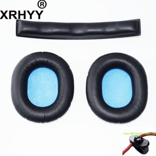 XRHYY Replacement Headband Repair Part Ear pads With HeadBand EarPads Cushion Cover Kit For Sennheiser HD8 HD7 HD6 DJ Headphone