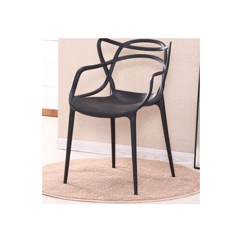 Modern dining chair plastic backrest chair armrest outdoor leisure coffee office reception negotiation chair vine chair