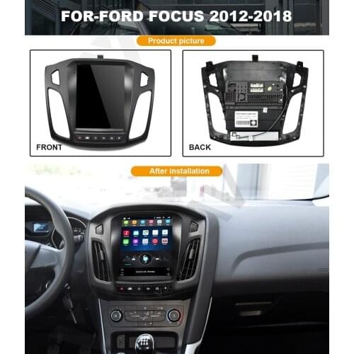 Tesla style vertical screen Car GPS Navigation For-Ford focus 2012-2018 Multimedia DVD Player support carplay