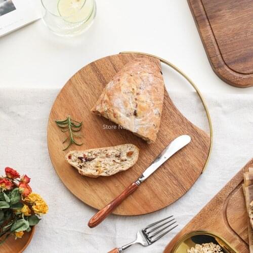 Creative Cutting Board Solid Fruit Cutting Board Wood Cutting Board Kitchen Household Quality Round Cutting Board