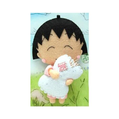 Cherry child doll Fabric Felt kit Non-woven cloth Craft DIY Sewing set Felt Handwork Material DIY needlework supplies