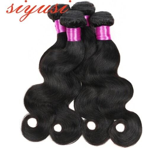 100% Body Wave Human Hair 8-28 Inch Wholesale 3/4 bundles Brazilian Hair Weave Bundles Natural Color