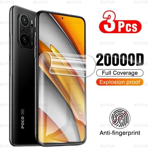 3pcs matte front hydrogel film For Xiaomi Poco F3 6.67 inch Anti-scratch protective film for redmi K40 Pro Plus safety film