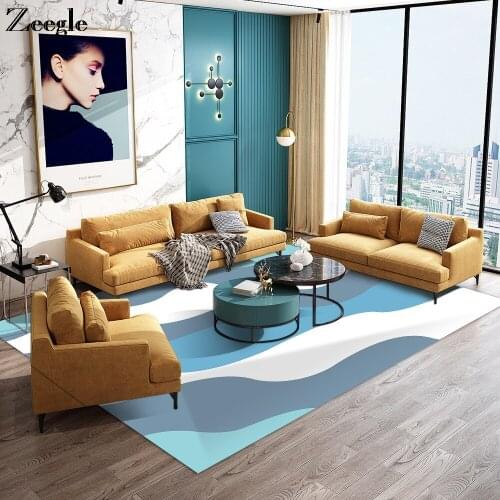 Zeegle Carpet Modern Living Room Decoration Carpet Non Slip Hallway Floor Rug Absorbent Bedside Carpet Mat Coffee Table Area Rug