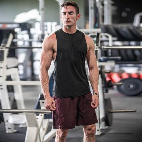 Muscle fitness male brother spring summer autumn sports leisure running exercise light board non-logo cotton sleeveless vest