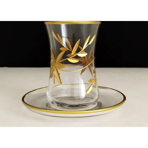 DOLBOVIKesme Decor Gold Gilded Tea cup Takımı-Model4 mug кружка coffee cup cup اكواب قهوه tazas