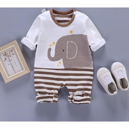 ZWY364 Baby Spring Autumn Clothing Newborn Infant Baby Boy Girl Cotton Romper Knitted Ribbed Jumpsuit Solid Clothes Warm Outfit