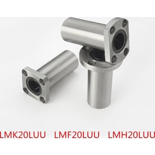 1pcs LMF20LUU LMK20LUU LMH20LUU 12x21x57mm Long Type Series Flange Coupling Linear Ball Motion Bearing For Rod shaft 12mm