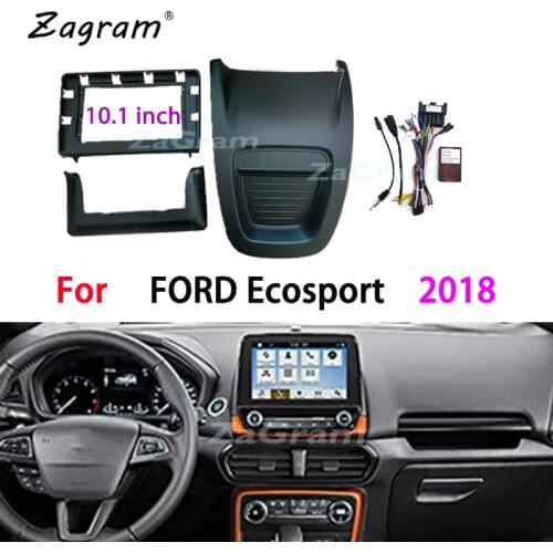 10.1 Inch Car Cable Canbus Fascia for FORD Ecosport 2018+ Video Panel Player Audio Dashboard 2 Din Frame Dashboard Mount Kit