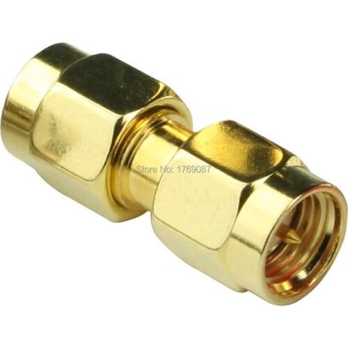 2PCS SMA Male to SMA Male Plug In Series RF Coaxial Adapter Connector