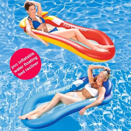 2021 New Summer Inflatable Water Hammock Air Mattresses Inflatable Folding Floating Deck Chair for Kids&Adult Swim Pool Recliner