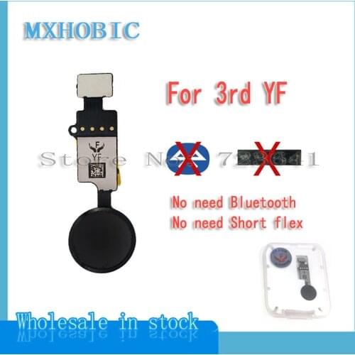 5pcs Universal Home Button Flex Cable For iPhone 7 8 Plus Return Key Function Solution 3rd YF 6th JC Ribbon Replacement