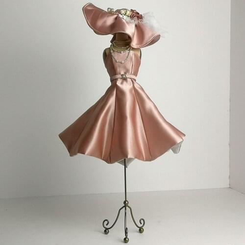 T02-X500-3 Blyth st Doll clothes 1/3 1/4 bjd 1/6 dolls Accessories handmade custom made pink dress party evening Open back 1pcs