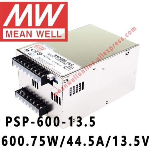 Mean Well PSP-600-13.5 meanwell 13.5VDC/44.5A/600.75W with PFC and Parallel Function Power Supply online store