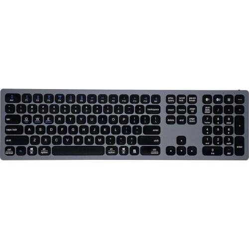 BT Keyboard Multi-Device Rechargeable Bluetooth-compatible Keyboard Aluminum Wireless Type-C Rechargeable Keyboard