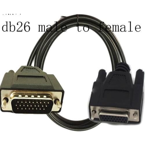 Black DB26 26 pin Male to Male DB26 Female to Female D-SUB Signal Breakout Terminal Connector Cable 50cm 1/1.5/3/5/10m