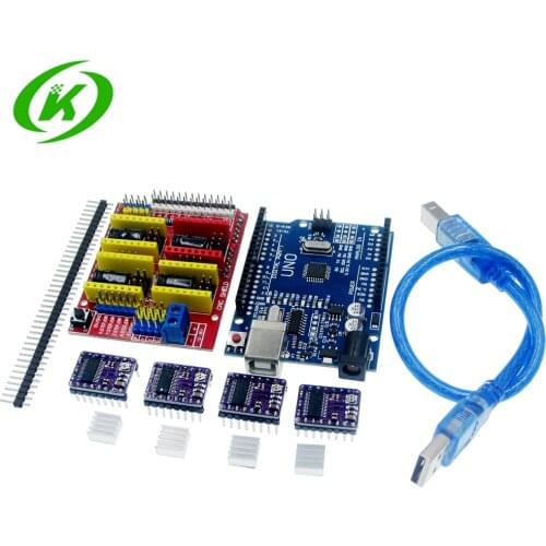 Cnc shield V3 engraving machine 3D Printe+ 4pcs DRV8825 driver expansion board for Arduino UNO R3 with USB cable