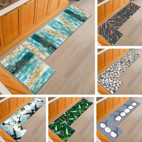 3D Korean Style Long Section Mat Soft Water Absorption Non-Slip Home Kitchen Dinning RoomBedroom Carpet Floor Mat