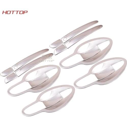 For Mazda CX-5 CX5 2017 2018 ABS Chrome Side Car Door Handle Cover Trim with Smart Key Hole 8pcs for Left hand drive