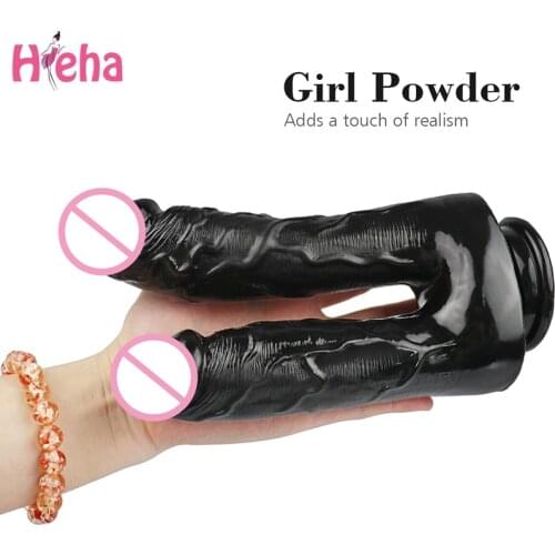 Double Dildo Flexible Soft Jelly Vagina Anal Women Gay Lesbian Double Ended Dong Penis Artificial Penis Erotic Sex Toy for Grils