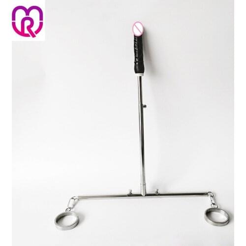 Erotic sex toys BDSM women sex slave bondage set leg cuffs Telescopic spring Open leg device adult sex toys for couples
