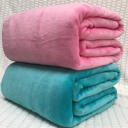 INS Pure Color Blanket Coral Velvet Plain Velvet Gift Home Blanket Air Conditioning Cloud Velvet Blanket