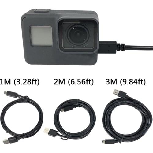 For Gopro Hero 8/7/6/5 Charging USB Hero5 Session Cable type-c Sync Data USB Cable Go Pro 2018 Action Sport Camera Accessories