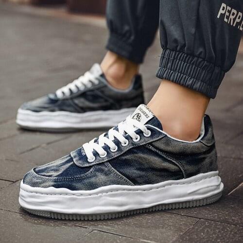 Trend Vulcanized Sneakers Men Autumn New Chunky Shoes Sneakers Men Fashion Canvas Shoes Male Comfortable Platform Walking Sneake