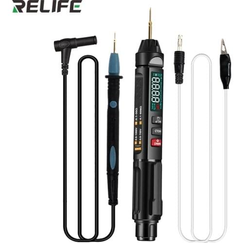 RELIFE DT-01 3 IN 1 Intelligent Pen-Type Multimeter Superconducting Accurate Measurement Test Leads With Sharp Gold Needle/ Clip