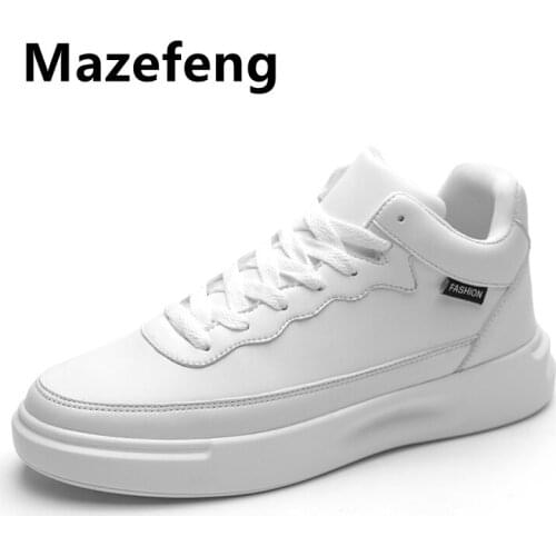 Brand New Men PU Leather Shoes Korean Trend Comfortable Loafer Men Shoes British Fashion Men High Top Sneakers New Moccasins Men