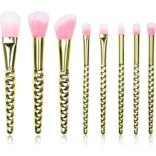 8Pcs Makeup Brushes Set Makeup Brush Natural Hair metal Powder Eyebrow Concealer Brush Comestic Make Up Brush Kit Maquiagem Dfdf