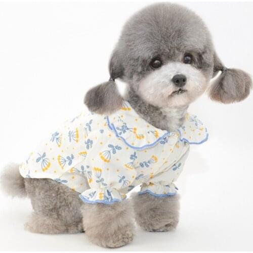 Dog clothes spring and summer new cat clothes dress vest sling small dog thin section Teddy Bomei