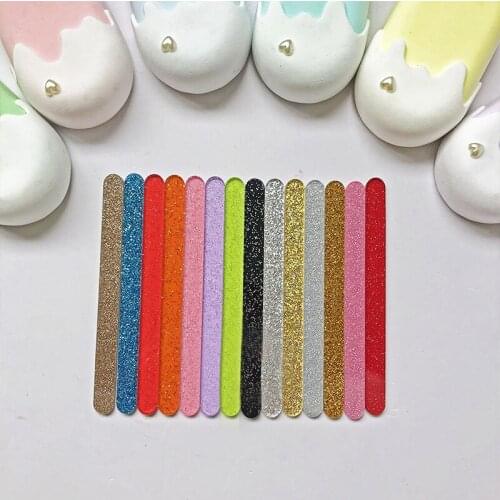 50PCS Glitter Acrylic Ice Cream Stick Solid Sequins Color Ice Cream Sticks Popsicle Crafts DIY Ice Cube Stick Handmade Bake Tool