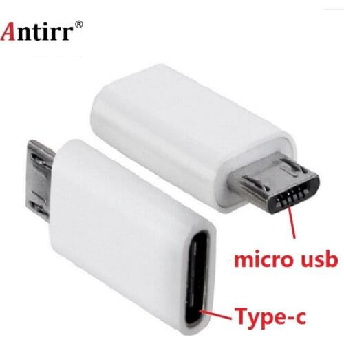USB 3.1 Type C Female To Micro USB Male USB-C Data Adapter Converter Connector For Phones Black white