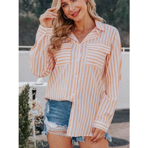 Женские рубашки в полоску QDNIXILA China At AliExpress