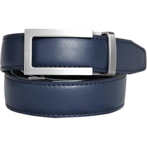 Mens High Quality Genuine Leather Belt-Ratchet Holeless Automatic Buckle Men Belt Popular Business Casual Male Belts Luxury Belt