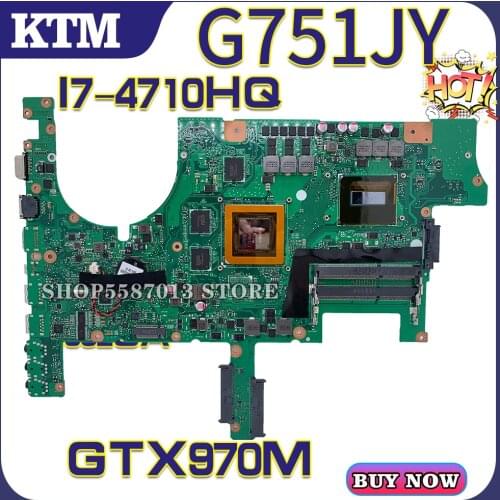 ROG G751J G751JY G751JT G751LJ G751 for ASUS laptop motherboard mainboard test OK I7-4710HQ cpu GTX970M/3GB